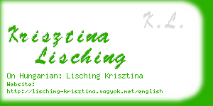 krisztina lisching business card